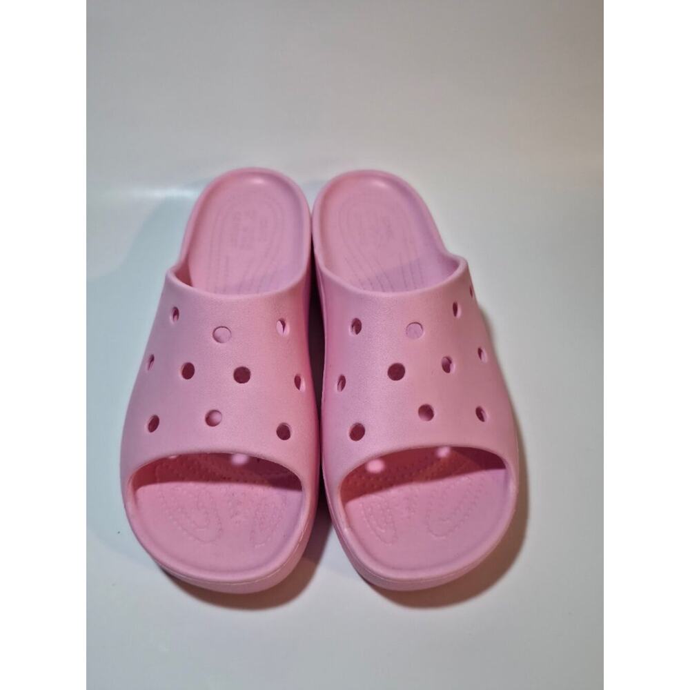 Crocs Pink Platform Sandals